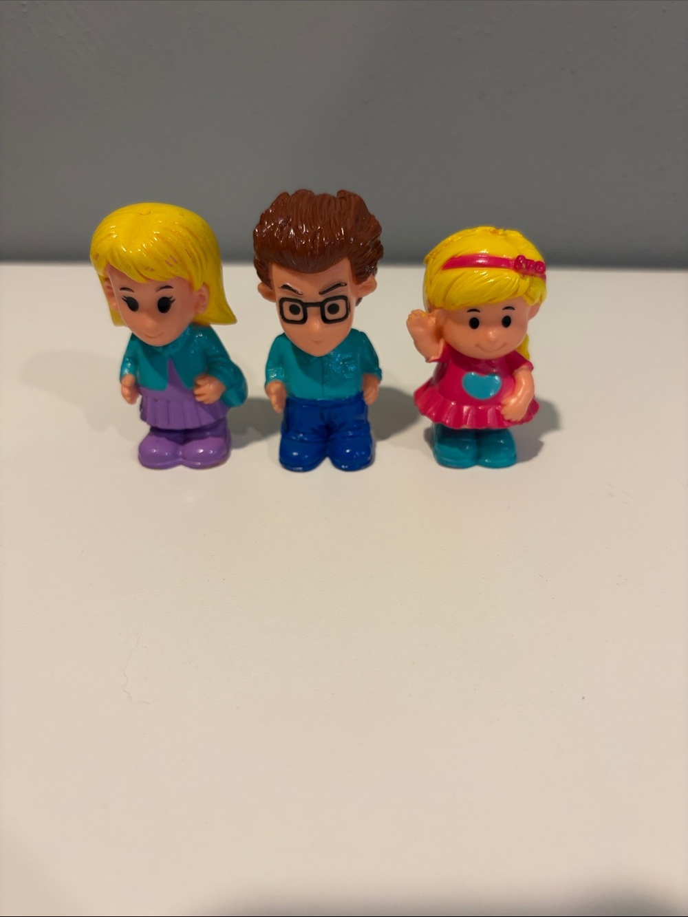Keenway Vintage dollhouse dolls mini figures 2.5 inch lot of 3